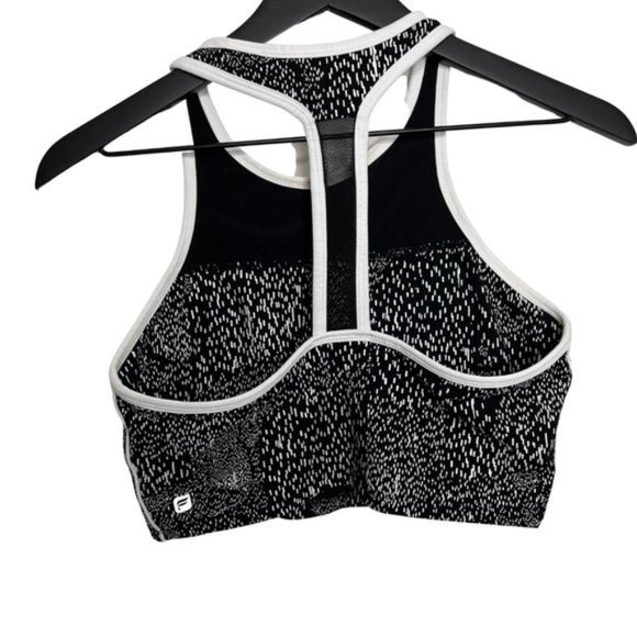 Fabletics Moorea Black/White Splatter Sports Bra - Picture 2 of 2